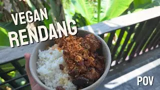 POV: Cooking Vegan Rendang in a Stunning Bali Outdoor Kitchen