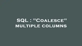 SQL : 