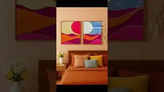 Boho style - Abstract decor twin paintings 🌸💝🫶  