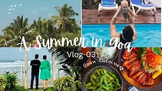 Best Beach Resort In NORTH GOA🏖//Goa Vlog-03🌊// Clean Beach// The Living Room Beach Resort Morjim🏖