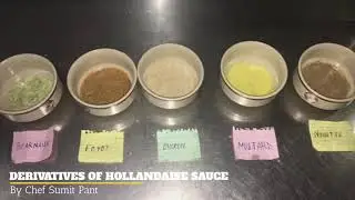 Derivatives of Hollandaise Sauce || Him notes || Him basic training kitchen ||