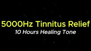 5000 Hz Pure Tone - Tinnitus Masking & Ear Ringing Relief | 10 Hour Black Screen