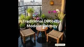 Traditional Decor for Modern Balcony with Muddas and Plants | Balcony Design