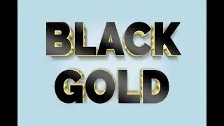 Create Golden Black text Effect in Photoshop | How to Create 3D Black Golden text in Photoshop