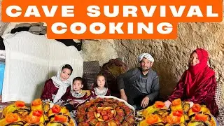 Surviving in an Old Cave | Cooking Traditional Eggplant &ndash; Afghan Village Life