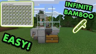 SIMPLE 1.21 FAST AUTOMATIC BAMBOO FARM TUTORIAL in Minecraft Bedrock (MCPE/Xbox/PS4/Switch/PC)