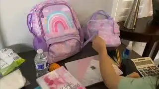 Rainbow Backpack and Bag Set for Elementary Back to School for Girls #rainbow