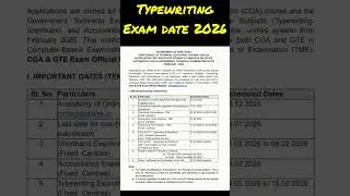 typewriter Exam 2026 Date /typewriterfeb 2026 /Typewriter #tnpsc #typewriter