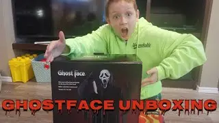 SPIRIT HALLOWEEN-GHOST FACE UNBOXING/SETUP/DEMO!!!!!