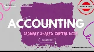 Ordinary shares capital note