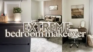*EXTREME* BEDROOM MAKEOVER ON A BUDGET 2025 | MODERN & MINIMAL HOME DECOR