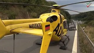 Спасательный вертолет D-Hoff приземляется несколько раз - RTH Christoph 8 Landing / Landing и Start
