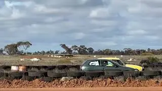 Park Motorsports Rally Peugeot 504s running side by side. Greg Park & Ben Park