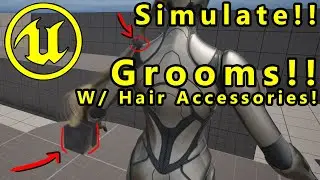 UE5 - Rigging Meshes (Hair Accessory) to Hair Grooms (Alembic)