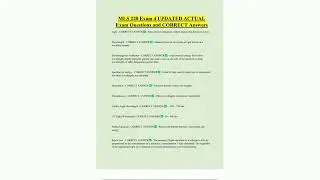 MLS 220 Exam 4 UPDATED ACTUAL Exam Questions and CORRECT Answers