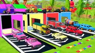 Replay - TRANSPORTING ALL POLICE VEHICLES, FIRE ENGINE, RESCUE TRUCK, AMBULANCE TO GARAGE - FS22