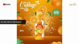 Fruit Juice Product Ad Poster in Canva | Product Commercial