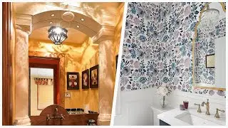 75 All Cabinet Styles Powder Room With Blue Cabinets Design Ideas You'll Love ⭐️