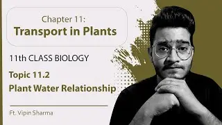 Topic 11.2 Plant Water Relation (Osmosis, Plasmolysis, Imbibition) | Transport in Plants |11th Class