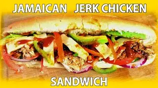 Jamaican Jerk chicken sandwich recipe.