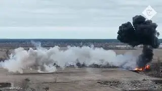 Russian helicopter targeted and destroyed  by Ukrainian AntiAircraft Rocket