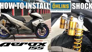 YAMAHA AEROX 155 OHLINS Shock Installation (DIY)