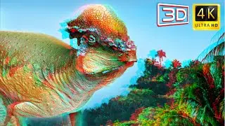 ANAGLYPH 3D | Jurassic Encyclopedia #16 - Pachycephalosaurus dinosaur facts | 3D GLASSES RED CYAN