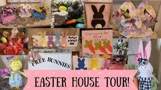 EASTER HOUSE TOUR! / SPRING DECOR / EASTER DECOR / DIY CRAFTS / DOLLAR TREE / HOME TOUR / EASTER DIY