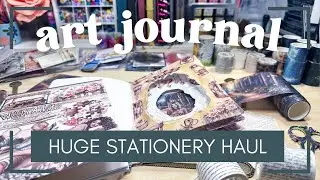 August 2025 Art Journal Haul 📓 + Watch Me Create a Spread!