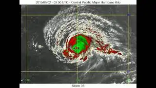 Central Pacific Hurricane Season Timelapse: Tracked Storm #03 - Major Hurricane Kilo