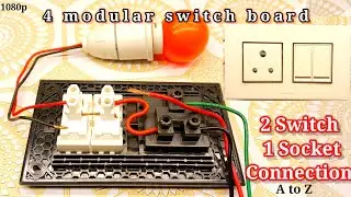 how to assemble switch board | 4 modular switch board | modular light fitting board