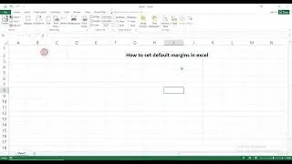 How to set default margins in excel