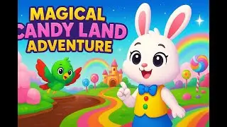 Magical Candy Land Adventure | Sunny Bunny and Rainbow Bird | AI Story Garden | Kids Story | Cartoon