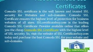 Comodo SSL Certificate, comodo ssl, cheap comodo ssl