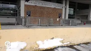 Officials hold news conference on car that slammed into McNamara Terminal