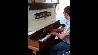 Play Me, I'm yours.  Frost Bank Tower, Austin, Texas