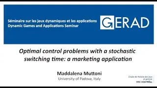 Optimal control problems with a stochastic switching time:a marketing application, Maddalena Muttoni