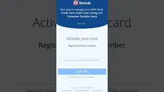 Hdfc credit card activation process | How to activate hdfc credit card