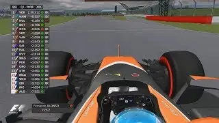 rFactor F1 2017 - British GP: Fernando Alonso Q1 Lap (P1)