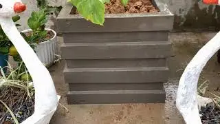 Top molds and models of beautiful, creative and easy-to-make cement flower pots from wood and cement