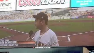 Play Ball - October 22, 2012: Rob Schneider Preps Crowd for Game 7 in San Francisco