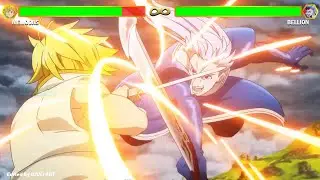 Meliodas VS Bellion WITH HEALTHBARS | Seven Deadly Sins
