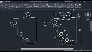 AutoCad 2020 Teknik Resim Mühendislik Çizimi 2 Boyut Örnek Uygulama 4