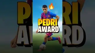 Pedri wins the award for Best Young Player in October. #football #shorts