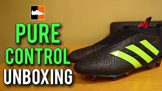 Black Purecontrol Boots Unboxing | adidas ACE16+ Black/Green/Pink Cleats
