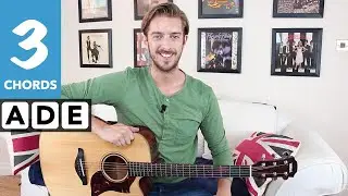 How to play Chasing Cars by Snow Patrol - EASY 3 chord guitar songs (A D E)