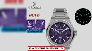 #2025 Cronos L6028 New Dial Limited 39mm PT5000 See-through Caseback Men Automatic Wristwatches 10A