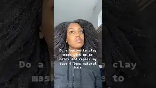 Hair Detox 🎀- Bentonite Clay Mask on Natural Hair - Indian healing clay mask #hair #hairmask #detox