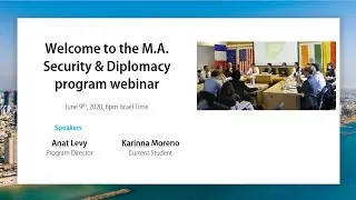 M.A. in Security and Diplomacy - Program Webinar, 2020