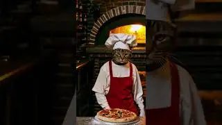 Feline Pizzeria Charm | Produced by AI